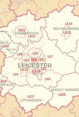 Map of Postcode Area